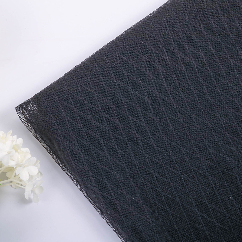 100%锦纶提花网布 轻薄网纱 单菱形图