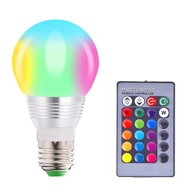 Доставка Spot на день отправления? 3W RGB пузырьковые огни Q4 LED цветной свет с пультом дистанционного управления