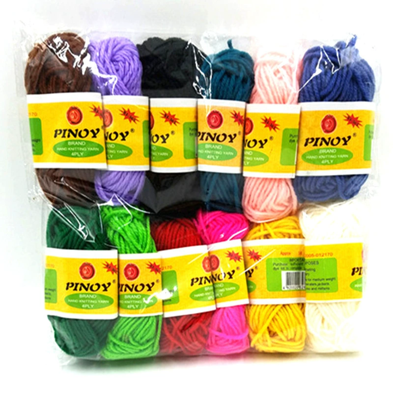 Ткацкая игрушка для детсада, клубок пряжи, DIY, 12 цветов, 25 метров