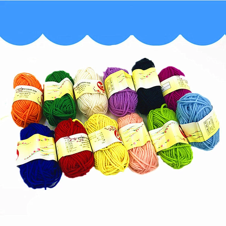 Ткацкая игрушка для детсада, клубок пряжи, DIY, 12 цветов, 25 метров