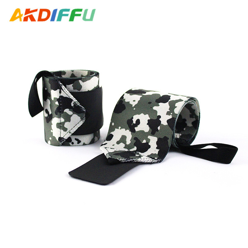 Equipo de Protección deportiva Muñequera deportiva nylon camuflaje presión bobinado pulsera levantamiento de pesas banda de refuerzo protección de la muñeca fitness hard pull