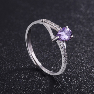 �S925�y��ָ ��Ȼ��ˮ��Ů�� ˮ��5x7 �����y�����~���|����