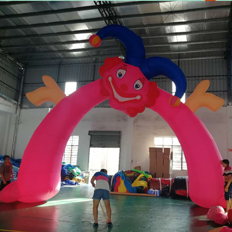 厂家批发新款小丑拱门婚庆道具充气卡通人偶模型 充气用品