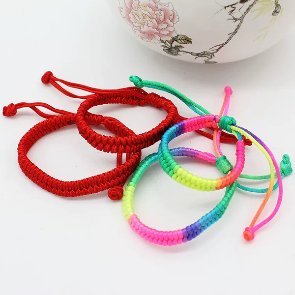 Red String Bracelet for the Year of Birth, Colorful String Bracelet, Phoenix Tail Knot Red Bracelet, Popular Online Store and Street Vendor Gift, Well-Received Small Gift