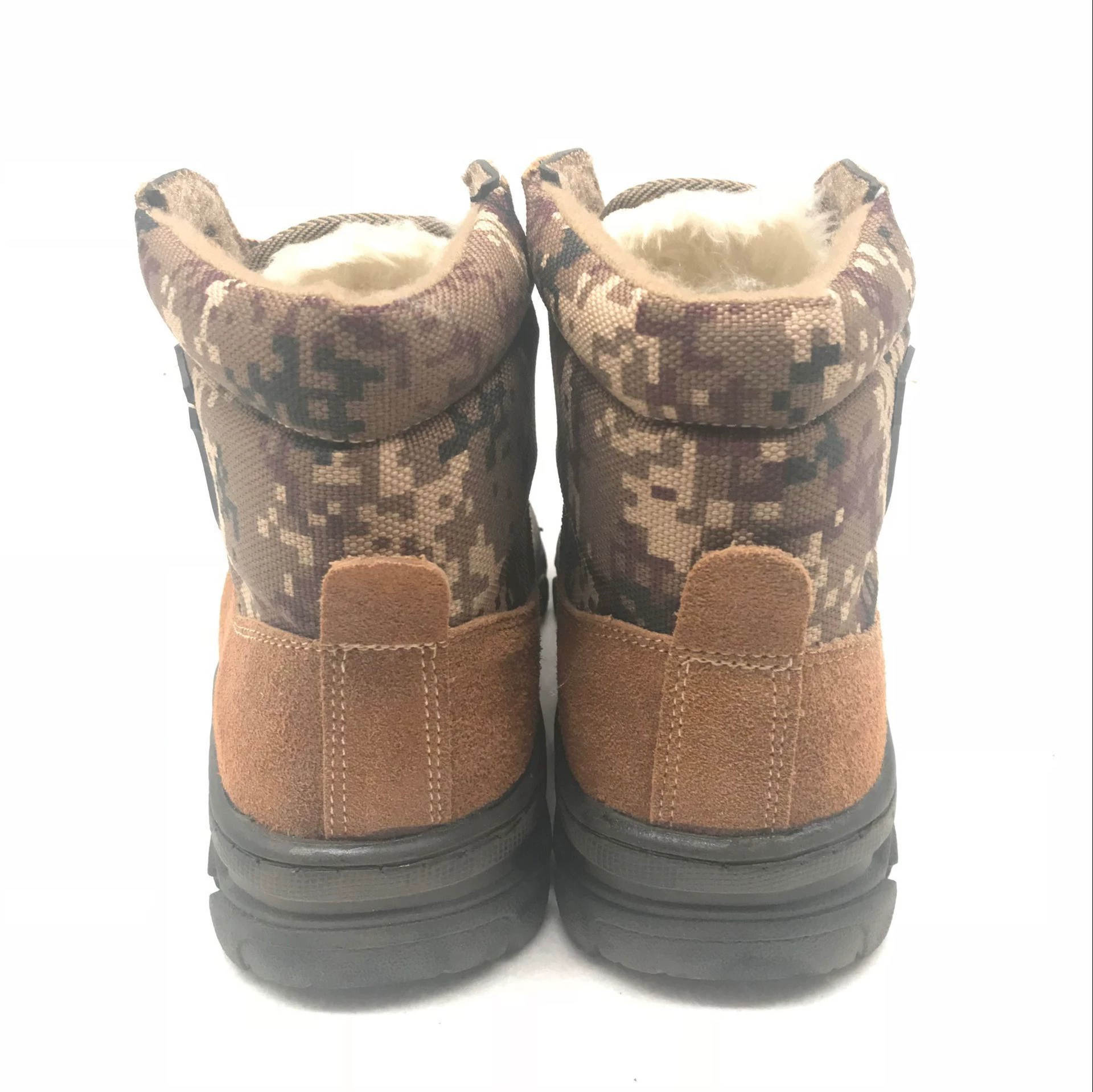 Winter leather high fleece keep warm work shoes