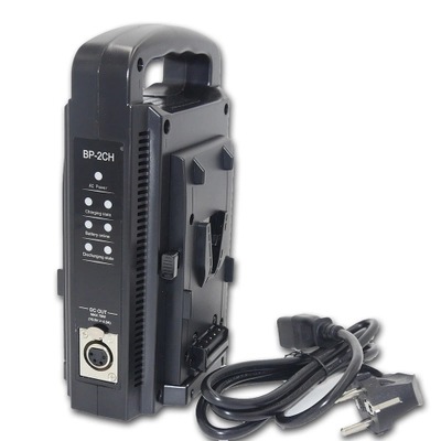 V型口摄像机电池V双路便携智能充电器 快充3A 适配器V MOUNT卡扣