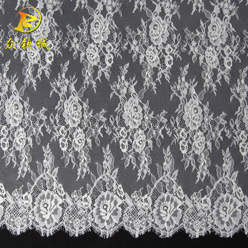 150cm 定位蕾丝睫毛 婚纱蕾丝 新款蕾丝 锦纶蕾丝花边面料