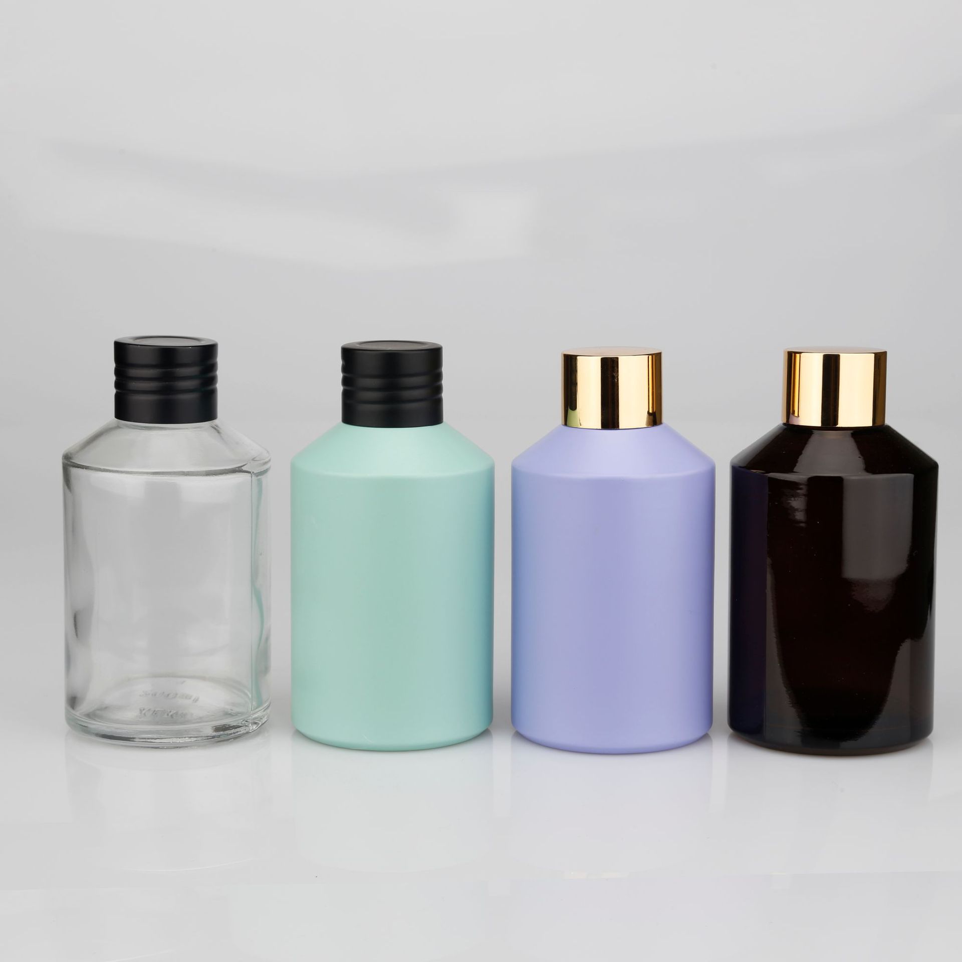 星玻图厂家深加工200ml大容量精油瓶爽肤水斜肩瓶瓶身颜色喷涂工