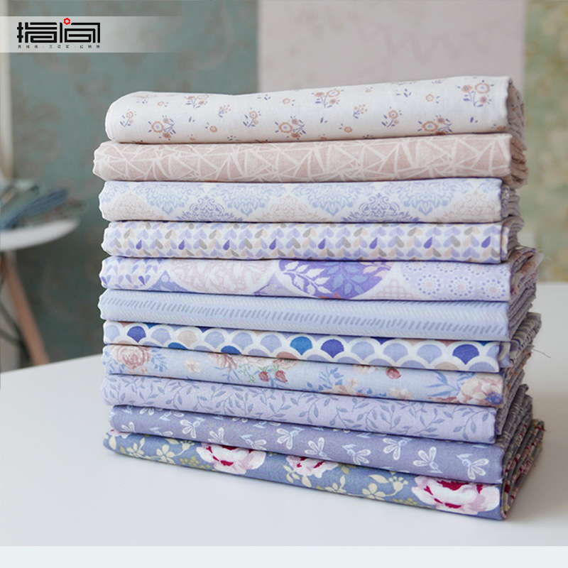 Jinhao tela de bordado material DIY tela de tela de tela de algodón para el hogar tela floral prenda impresión de tela