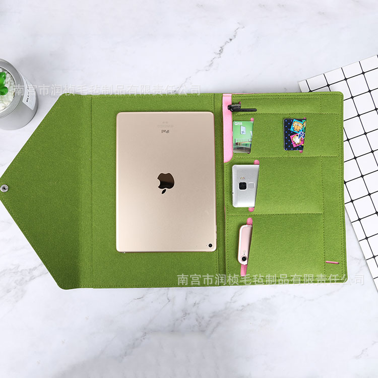 New Felt File Bag Customized A4 Folder Office Briefcase File Bag Felt Computer Bag Customized