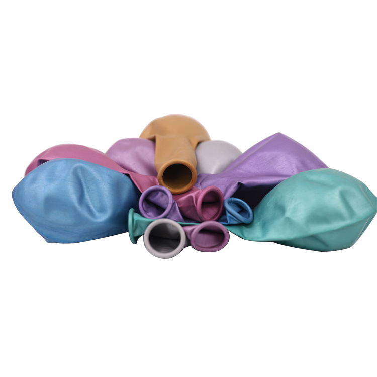 12 pulgadas de metal globo de látex fiesta de boda Decoración de cumpleaños globo de metal cromo color globo al por mayor