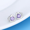 Fashionable accessory, zirconium, cute hypoallergenic earrings, Korean style