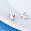 Fashionable accessory, zirconium, cute hypoallergenic earrings, Korean style