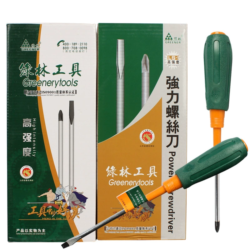 Оптовая Зеленый Лес Сильная Крутящая Отвертка Зеленый Лес Экономичная Цветная Отвертка Сильная Магнитная Крестовая Отвертка Нож