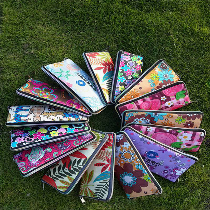 厂家批发商用5分格收纳购物包加厚便携买菜拉链式折叠购物袋