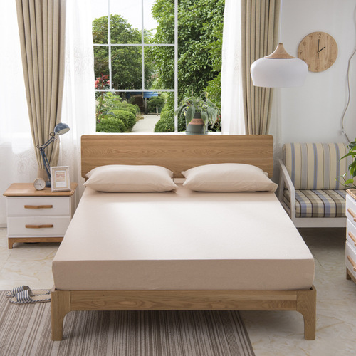 Unprinted Tianzhu cotton pure cotton bed sheet Simmons bed sheet mattress cover bed sheet Tianzhu cotton solid color fitted sheet bed cover all inclusive
