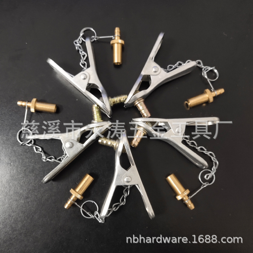 源头厂家供应 金属充气夹可调节款打气筒配件气泵配件量大优惠