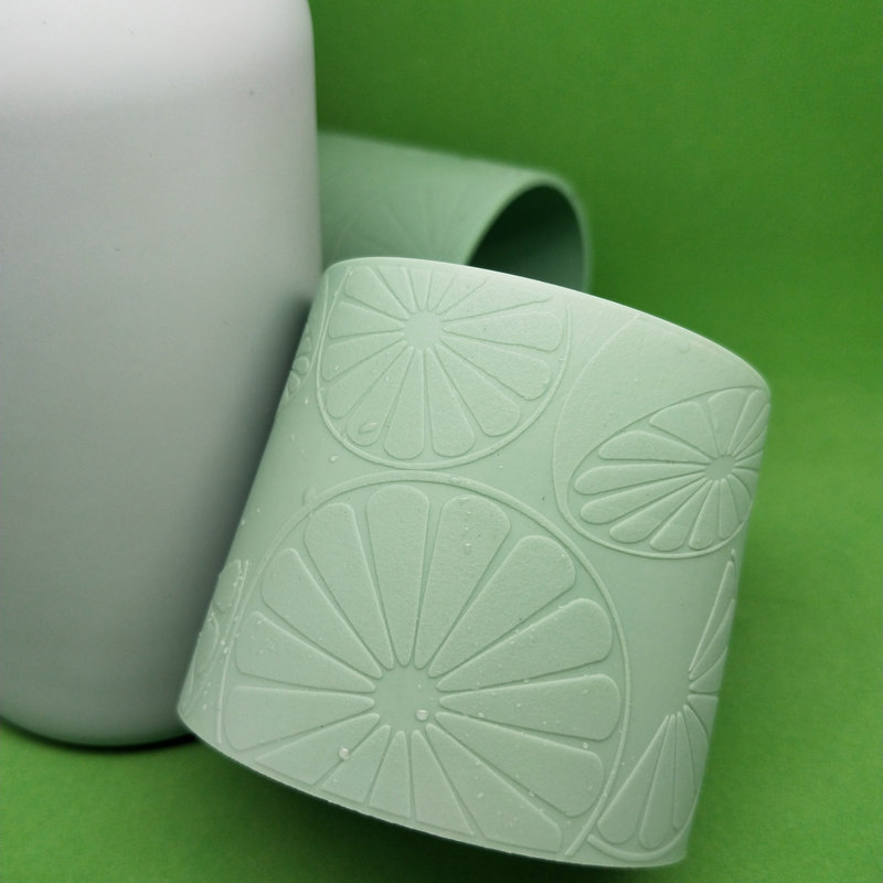 Cubierta de taza de silicona de vidrio resistente al calor antideslizante aislamiento térmico taza de té cubierta protectora
