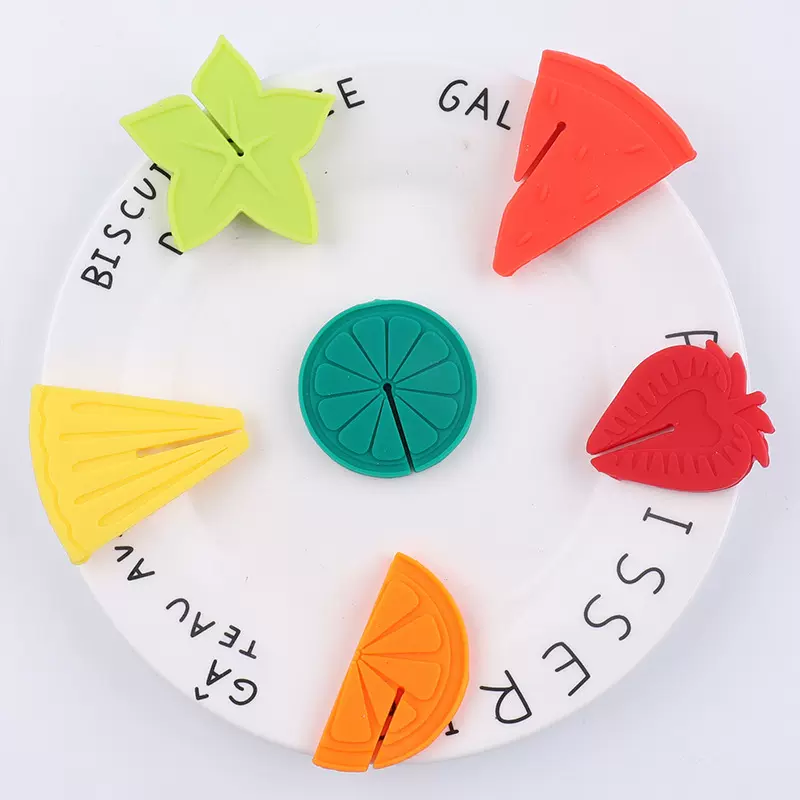 6PCS水果杯贴柠檬草莓西瓜菠萝橙子杨桃红酒杯贴创意红酒杯标识器