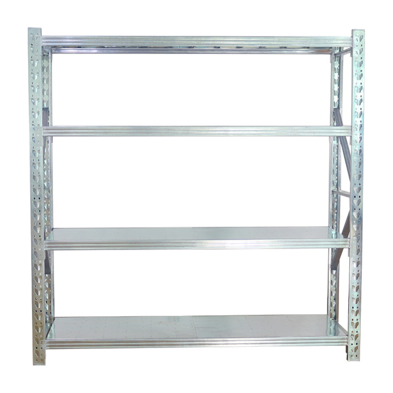 Wholesale gray and white shelves, 200KG display rack, storage and warehousing rack, shelf, medium cold-rolled steel, installation