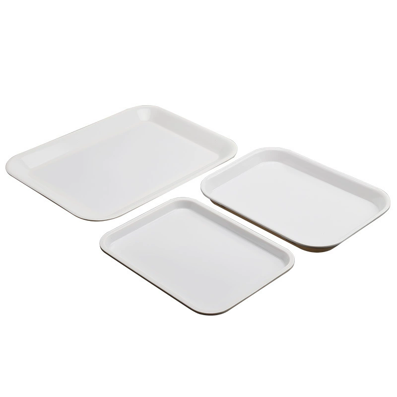 Bantamine pallet white plastic disk imitation porcelain room rectangular plate end vegetable disk cake snack dish