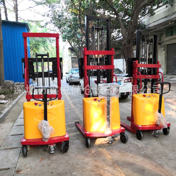 电动堆高车 2吨1.6米卸货半电动堆高机 电动升高叉车