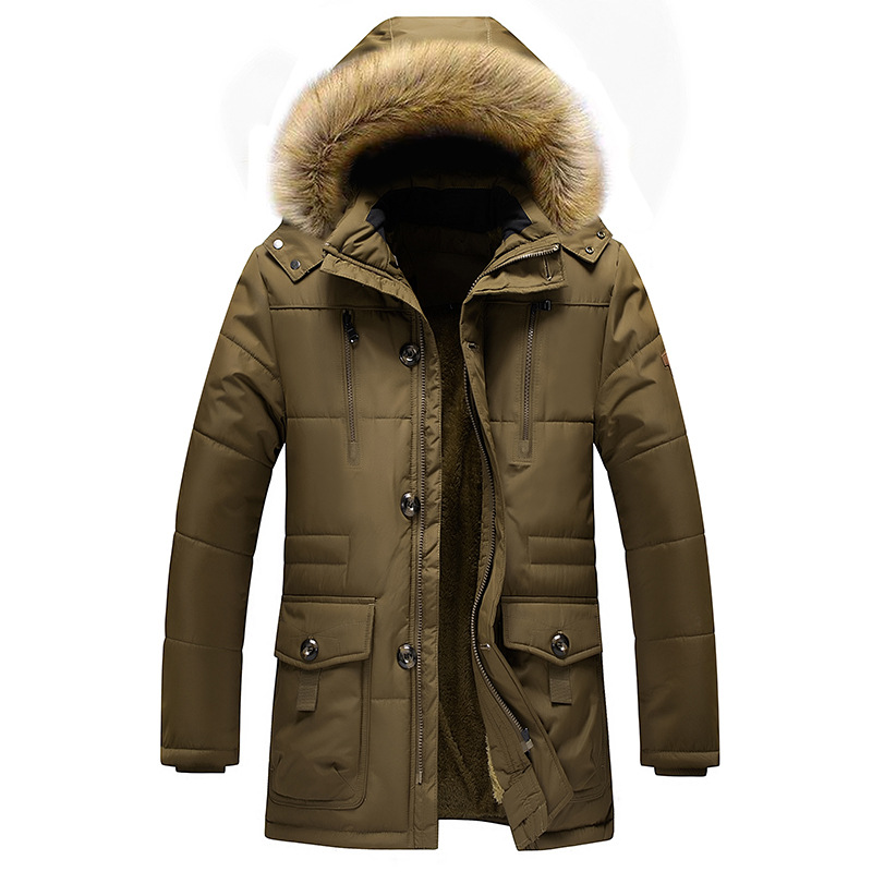 Winter Men's Cotton padded Jacket Middle aged and Elderly Large Size Warm Men's Cotton padded Jacket_voghion.com
