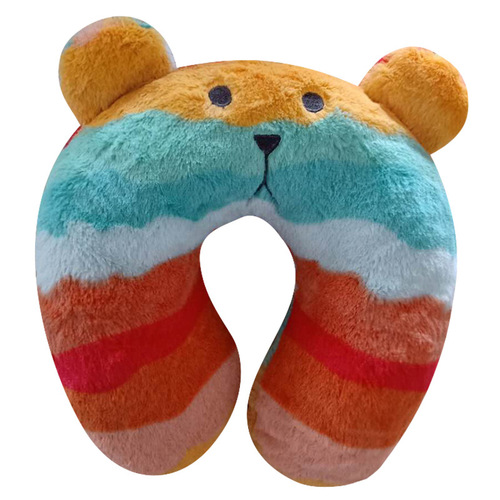 Plush cartoon single travel U-shaped pillow Wholesale soft airplane train pillow Cute and comfortable travel neck pillow