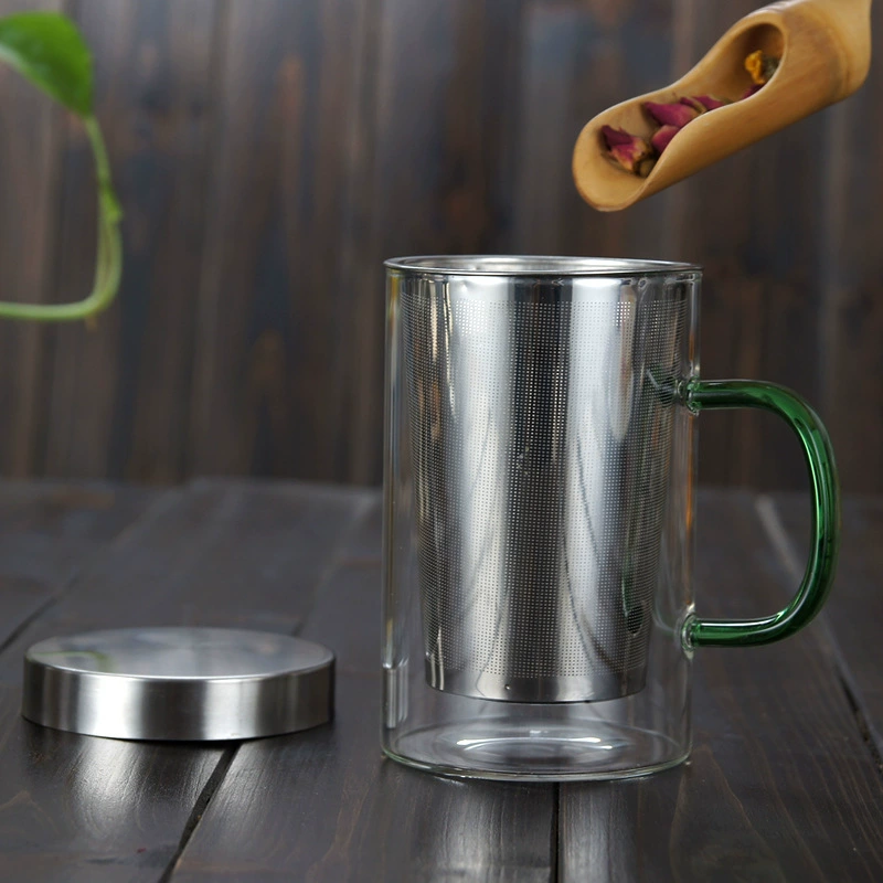 Glass filter stainless steel, liner, green tea, tea cup