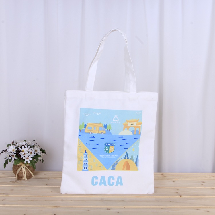 卡通环保创意手提帆布袋服装超市购物手提袋彩印棉布帆布袋