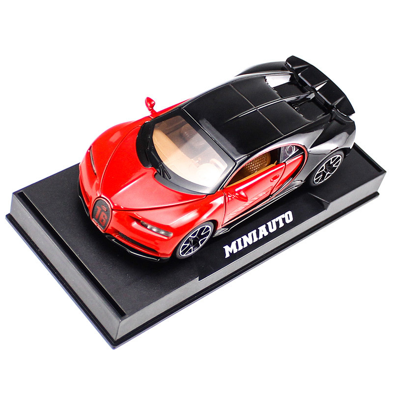 Cross-Border Foreign Trade Jianyuan 3225A Boxed 1/32 Qilong Sports Car Simulation Children's Sound and Light Pull-Back Alloy Model