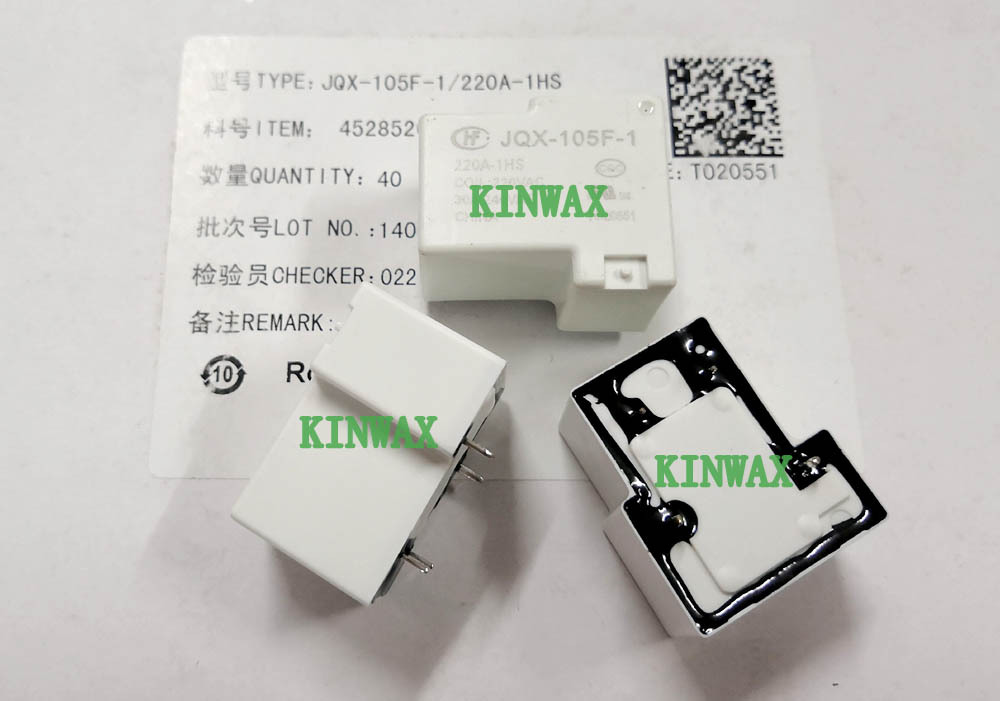 HF105F-1/012AT-1HF 继电器一组常开4脚30A240VAC线圈电压