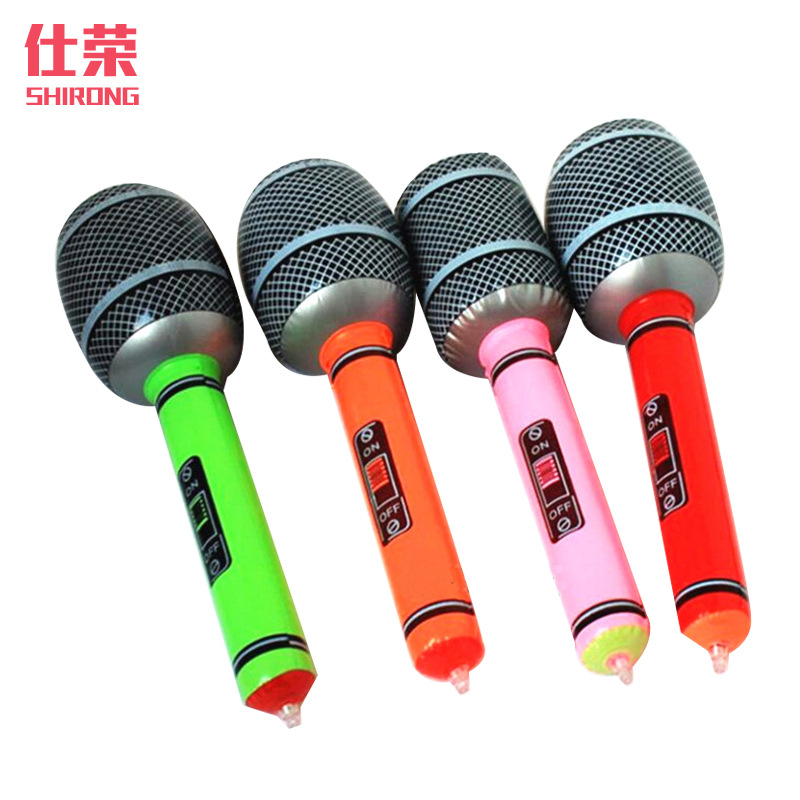 Inflatable musical instrument inflatable guitar pvc inflatable microphone inflatable microphone stage microphone props toy