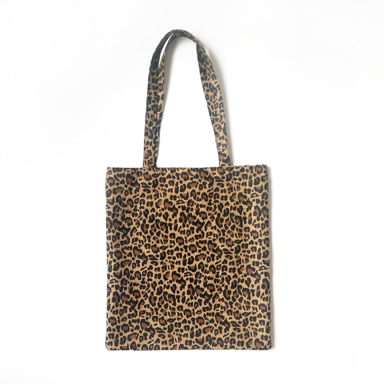 Bolso de lona con estampado de leopardo nuevo todo fósforo Corea del Sur elegante bolso de hombro retro para mujer bolsa de compras de una sola pieza de entrega