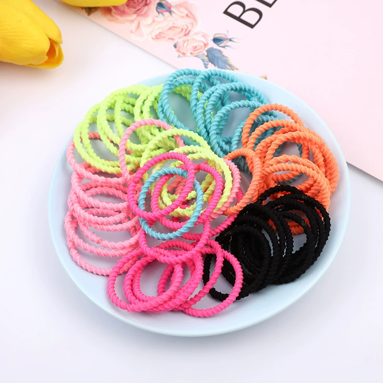 Корейская версия детской резинкой, цветная бесшовная резинка для волос, аксессуары для волос, высокоэластичная мягкая коса, аксессуары для волос, не повреждая волосы