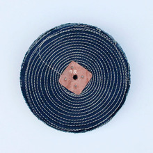 三兔牛仔布胶压抛光轮不锈钢金属铝材套砂带抛光布轮抛光拉丝硬布