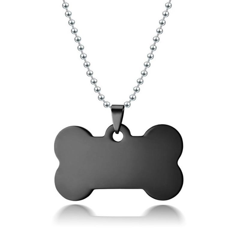 Cross-Border Titanium Steel Pet Dog Tag Stainless Steel Anti-Lost Bone Tag Metal Pendant Tag Customization and Delivery