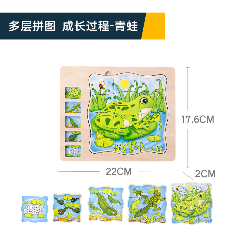 Onshine multi-capa rompecabezas niños y niñas estructura corporal niños inteligencia juego de Madera Juguetes de educación temprana
