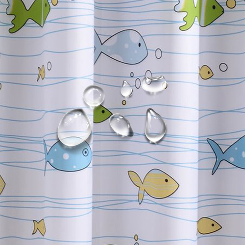 Xiaoyu Bathroom Thickened Bathroom Shower Curtain Cloth Cartoon Curtain Hanging Curtain Shower Curtain Partition Curtain Cross-Border Amazon