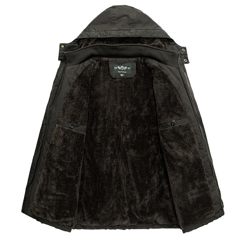 Cross-border exclusivo más el tamaño de los hombres de la capa de longitud media más tamaño nueva chaqueta acolchada de algodón de invierno 8XL chaqueta acolchada de algodón 1792