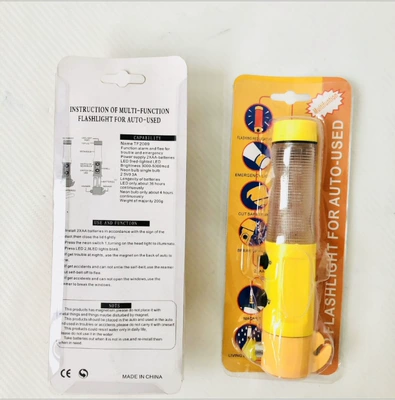 Car multi-function hammer car Qəza çəkici - safety-hammer-suction-card-packaging