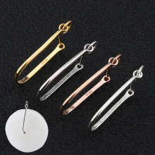 庭祥 平安扣夹扣S925银扣 吊坠夹扣 翡翠玉石扣子水晶银夹扣头