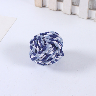 Pet Toys Weave cotton rope ball Dog toys Colored cotton rope ball Bite resistant cotton string Knots Ball