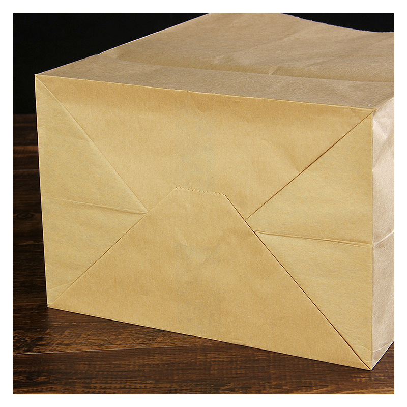 面包牛皮纸袋西点包装袋子厂烘培法式面包方底食品纸袋早餐打包袋