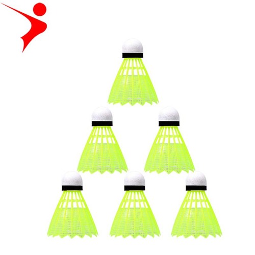 Factory direct sales of 6 barreled plastic badminton frill balls Regail cross-border hot-selling Taiwan fiber head badminton