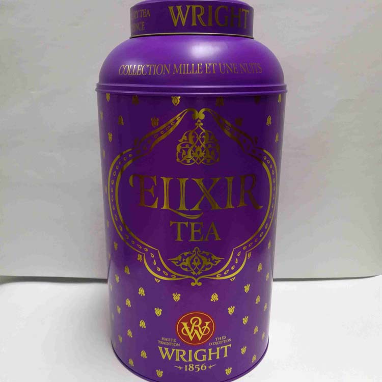 Gran lata de té negro, lata de hojalata redonda, TWG TEA, caja de té, decoración, barril de té, exhibición