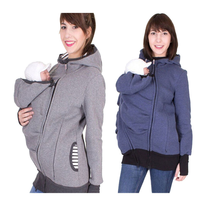 Cross-Border European and American Style Multifunctional 3-in-1 Kangaroo Hooded Women's Sweatshirt (Detachable Baby Carrier Pocket) Casual and Versatile Cross-Border European and American Style Multifunctional 3-in-1 Kangaroo Hooded Women's Sweatshirt (Detachable Baby Carrier Pocket) Casual and Versatile