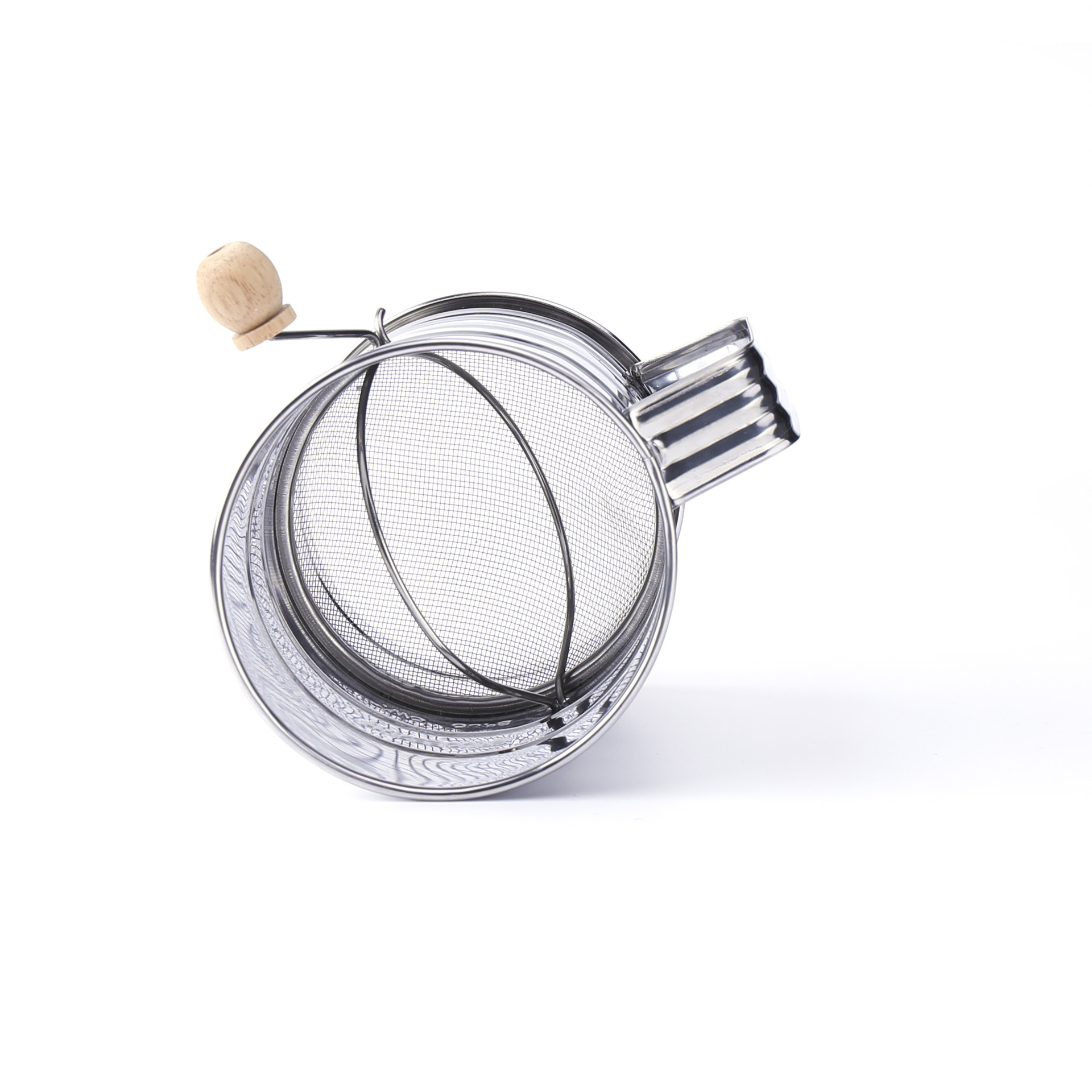 En stock al por mayor de acero inoxidable 3 taza de mano tamiz de malla de harina de acero inoxidable tamiz de harina de fuga de hornear azúcar en polvo tamiz de maíz