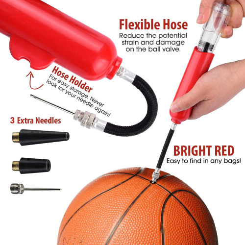 Basketball pump multifunctional basketball football volleyball 8-inch portable pump inflatable pump air supply needle air pump