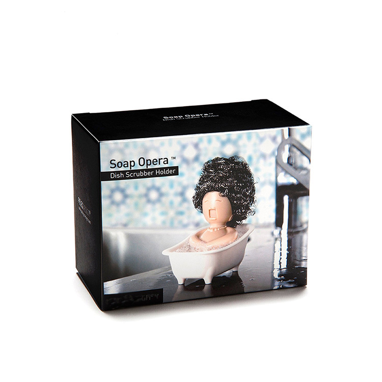 Forma de bañera Bola de limpieza estropajo estante de jabón ópera plato depurador titular